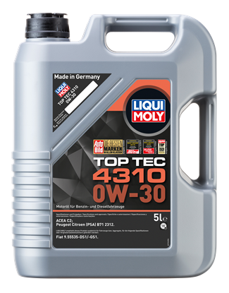 Resim LIQUI MOLY 0W30 Motor Yağı Tam Sentetik TOP TEC 4310  5 Litre (2362)