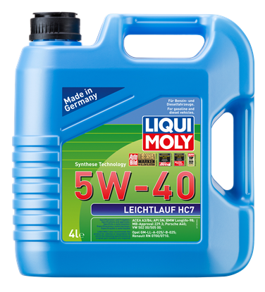 Resim LIQUI MOLY 5W40 Motor Yağı Sentetik LEICHTLAUF HC7   4 Litre (1382)