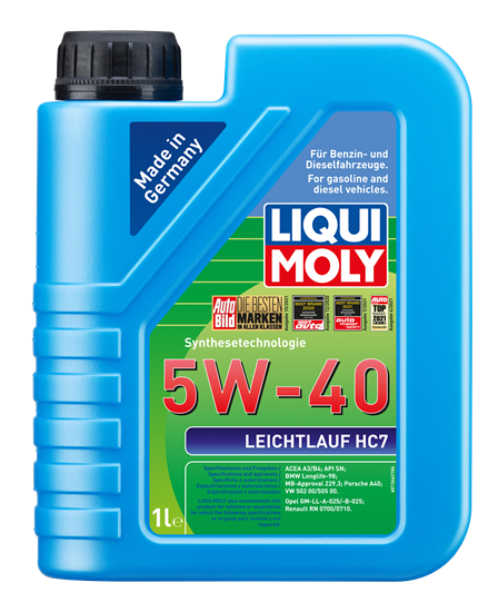 resm LIQUI MOLY 5W40 Motor Yağı Sentetik LEICHTLAUF HC7   1 Litre (1346)