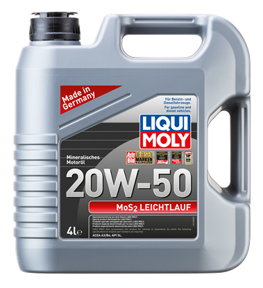 Resim LIQUI MOLY 20W50  Mineral Motor Yağı MoS2'li LEICHTLAUF  4 Litre (21358)