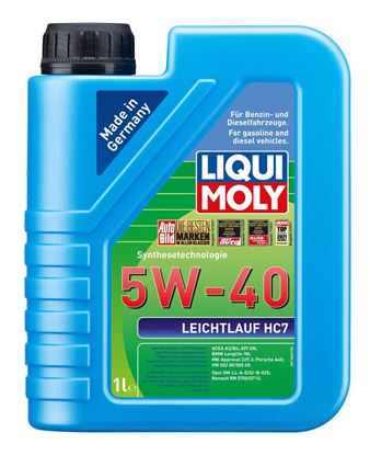 Resim LIQUI MOLY 5W40 Motor Yağı Sentetik LEICHTLAUF HC7   1 Litre (1346)