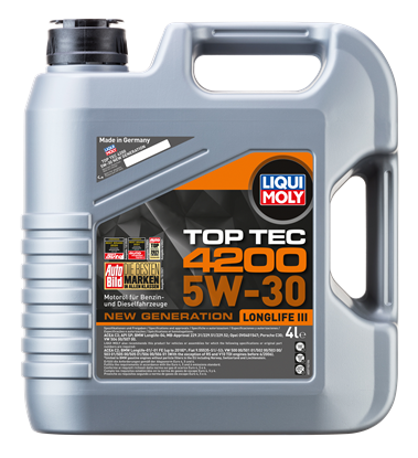 Resim LIQUI MOLY 5W30 Motor Yağı Tam Sentetik TOP TEC 4200  4Litre (3715)