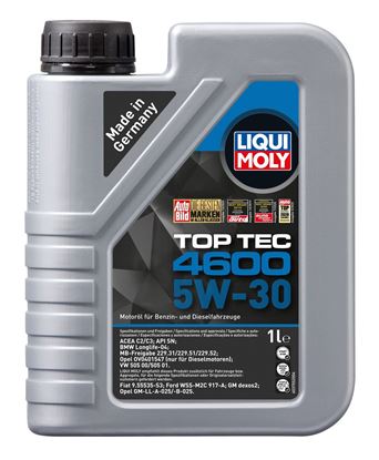 Resim LIQUI MOLY 5W30 Motor Yağı Tam Sentetik TOP TEC 4600  1 Litre (2315)