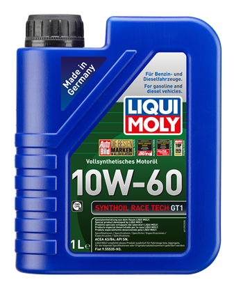 Resim LIQUI MOLY 10W60 Motor Yağı Synthoil Race Tech GT1   1 Litre (8908)